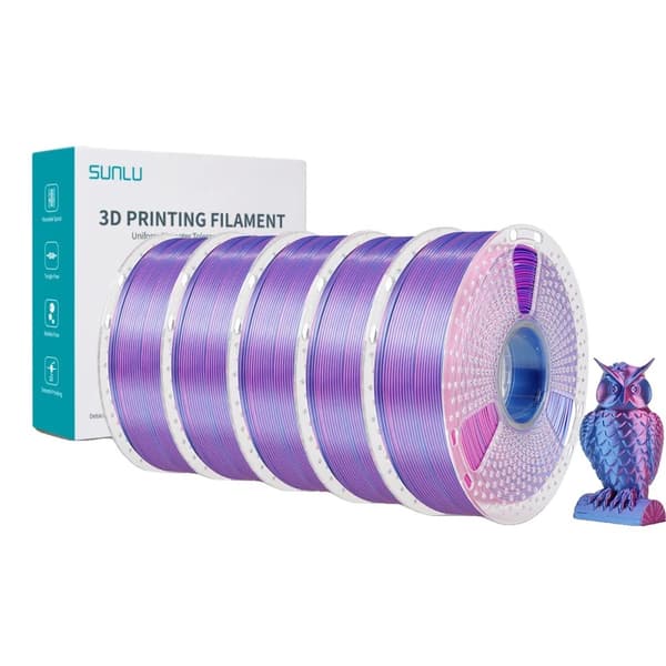 PLA PLUS Silke Filament, 5KG Ikke-giftig, 1,75mm Diameter,5KG Blå Rød
