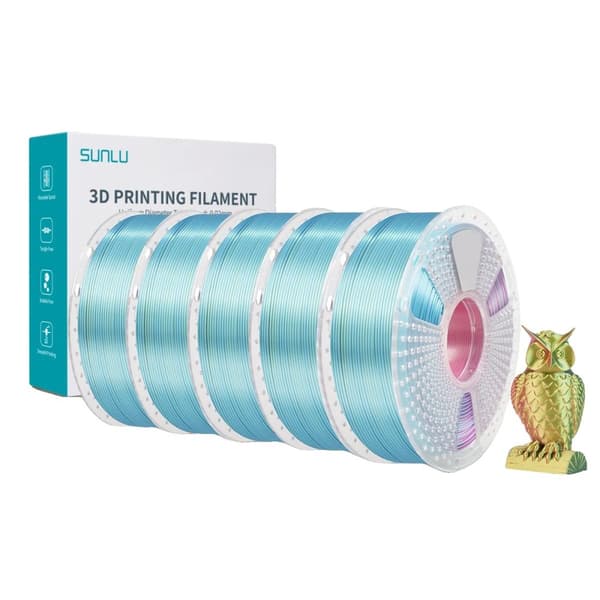 PLA PLUS Silke Filament, 5KG Ikke-giftig, 1,75mm Diameter,Rød Gul Grøn