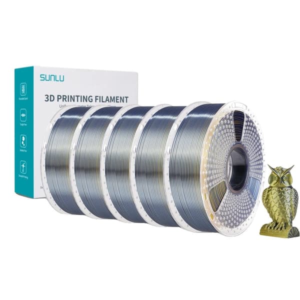 PLA PLUS Silke Filament, 5KG Icke-toxisk, 1,75 mm Diameter,5KG Svart Guld