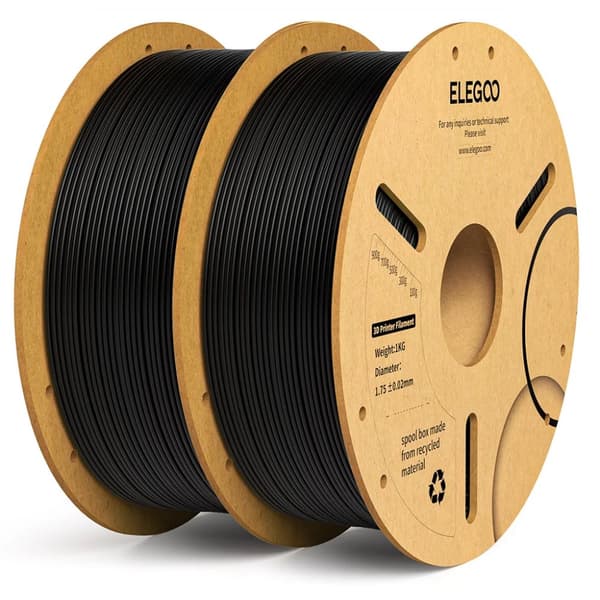 PLA+ Filamentti, 1,75 mm halkaisija, korkea iskunkestävyys,Musta 2KG