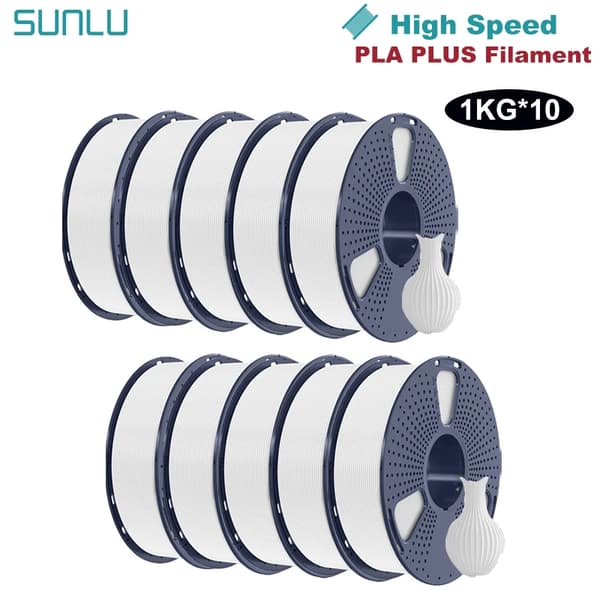 PLA Plus 3D filament, 1,75MM diameter, 1 KG vægt, 330M længde,Hvid