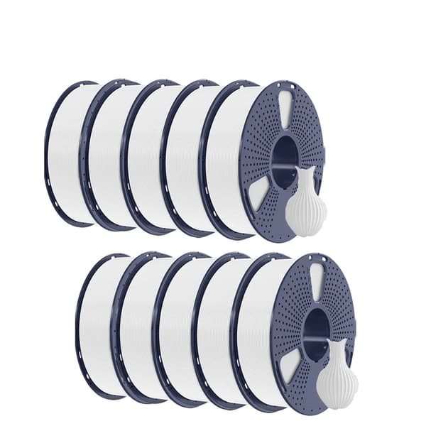 PLA Plus 3D filament, 1,75MM diameter, 1 KG vægt, 330M længde,Hvid