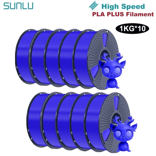 PLA Plus 3D filament, 1,75MM diameter, 1 KG vægt, 330M længde,Blå