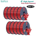 Miniatyrbillede 2 af 2: PLA Plus 3D filament, 1,75MM diameter, 1 KG vægt, 330M længde,Rød
