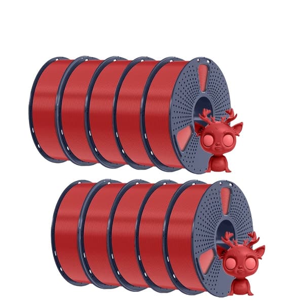 PLA Plus 3D filament, 1,75MM diameter, 1 KG vægt, 330M længde,Rød