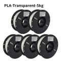 Miniatyrbillede 2 af 2: 3D-printer PLA filament, 1,75 mm størrelse, 5 kg vægt,PLA-Gennemsigtig-5kg
