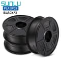 Miniatyrbild 2 av 2: SUNLU 3D Filament, PLA-material, 1,75 mm diameter, 3 rullar per förpackning,PLA-BK-3KG