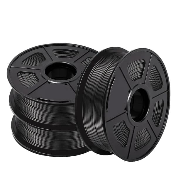 SUNLU 3D Filament, PLA-material, 1,75 mm diameter, 3 rullar per förpackning,PLA-BK-3KG