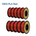 Miniatyrbillede 2 af 2: 3D-printer filament, 5KG og 10KG muligheder, miljøvenligt PLA-materiale,10KG PLA RØD
