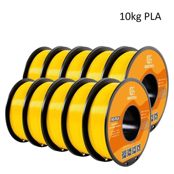 Højhastigheds PLA Filament, 10 kg Vægt, 1,75 mm Diameter,Gul