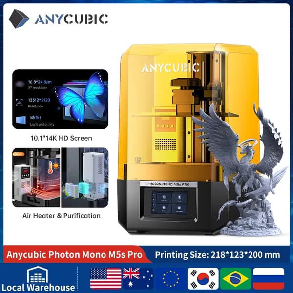 3D Resinprinter, 10K Precision, Stort Utskriftsvolym,Photon Mono M5s Pro