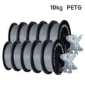 Miniatyrbild 2 av 2: Geeetech PETG-filament, 10 kg hållbart material, 1,75 mm diameter, låg krympning,GRÅ