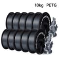 Miniatyrbillede 2 af 2: Geeetech PETG filament, 10 kg holdbart materiale, 1,75 mm diameter, lav skrumpning,Sølv