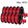 Miniatyrbild 2 av 2: Geeetech PETG-filament, 10 kg hållbart material, 1,75 mm diameter, låg krympning,Röd