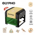 Miniatyrbild 2 av 2: GLYPHO Lasergravyrmaskin, 3000mW effekt, 80mm x 80mm gravyrområde,3W, K4, EU-kontakt