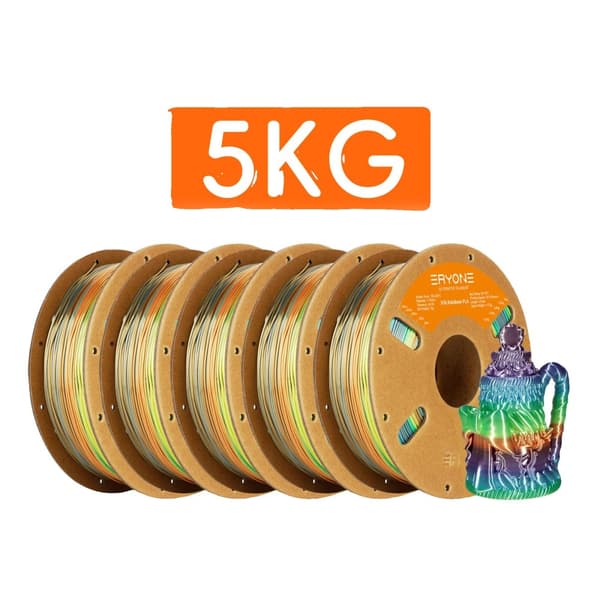 Eryone PLA-filament, silkesregnbågens färger, exceptionell utskriftskvalitet,Skog -5kg