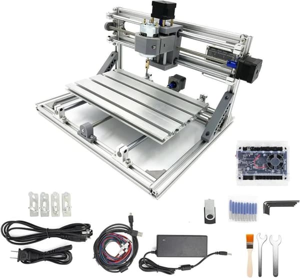 CNC-fräsmaskin, 3-axlig kontroll, USB-gränssnitt, GRBL-kontroller,Ingen laser, Bara maskin