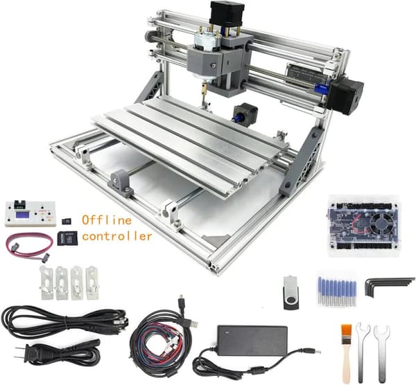CNC Router Maskine, 3 Akse Kontrol, USB Interface, GRBL Controller,TILFØJ Offline håndtag, TILFØJ 10W Laser