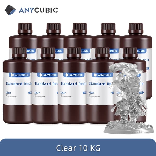 Anycubic 405nm UV-harts, 10KG kapacitet, kompatibel med LCD-skrivare,10KG Klar
