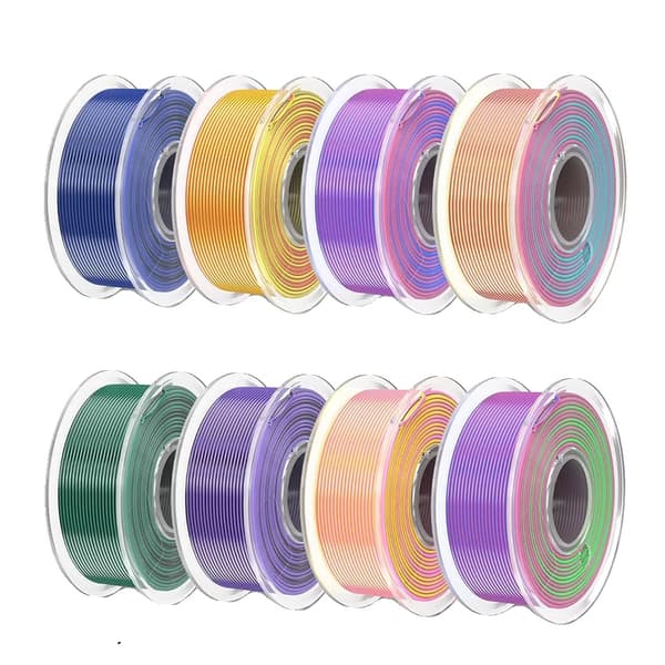 3D-skrivarfilament, alternativ i två färger och tre färger, glänsande sidenfinish,Silke Dual Triple