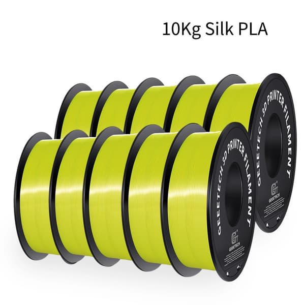 3D Silke PLA Filament, 200-230℃ Print Temperatur, 1,75±0,03mm Diameter,Gul