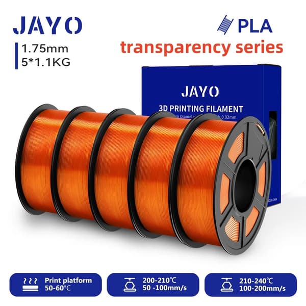 JAYO 3D Filament, 1,75 mm Diameter, 1,1 kg Vikt,PLA 5TPOR