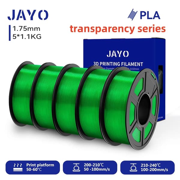 JAYO 3D Filament, 1,75 mm Diameter, 1,1 kg Vægt,PLA 5TPGN