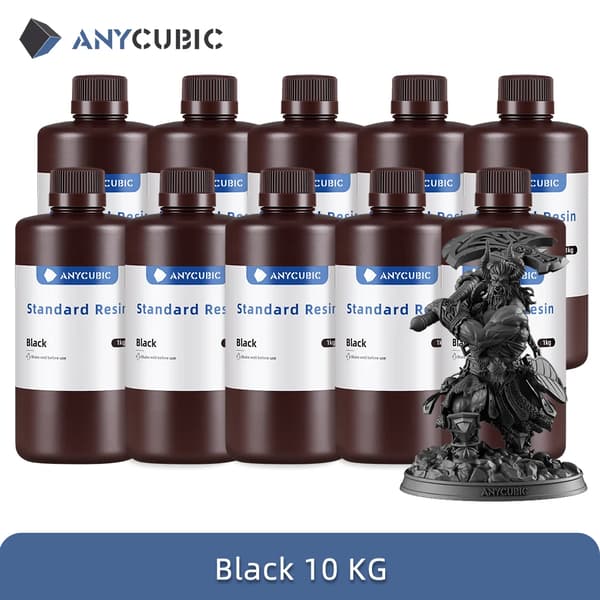 Anycubic 405nm UV-hartska, 10KG kapasiteetti, yhteensopiva LCD-tulostimien kanssa,10KG Musta