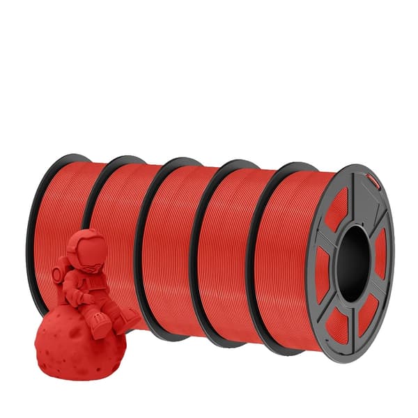 JAYO PLA Filament, 1,75 mm Diameter, Højhastighedsprint, Temperaturinterval 190-260°C,HSPLA Rød 5 stk.
