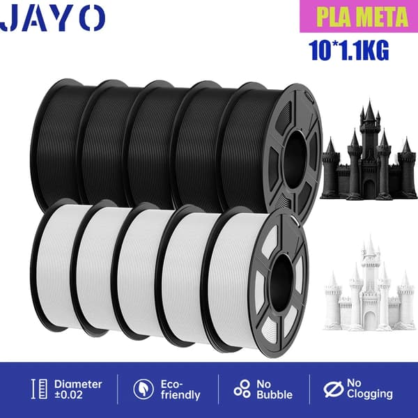 3D Printfilament, Miljøvenlig, Boblefri,PLAMT  5BK 5WT