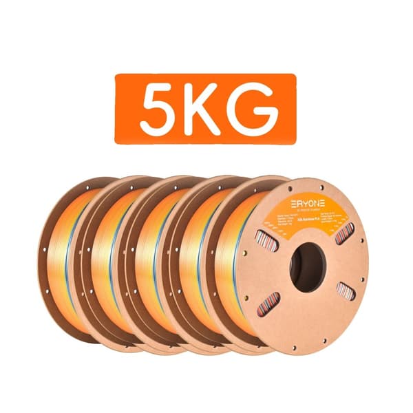 Eryone PLA -filamentti, silkki sateenkaaren väreissä, erinomainen tulostuslaatu,Värikäs Sateenkaari-5kg