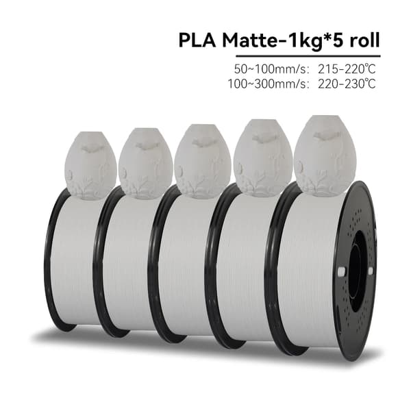 PLA Matte Filament, 1,75 mm Diameter, Miljøvenligt Materiale,PLA Mat Hvid