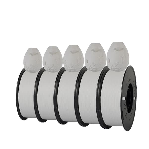 PLA Matte Filament, 1,75 mm Diameter, Miljøvenligt Materiale,PLA Mat Hvid