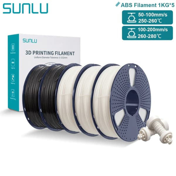 ABS Filament, 1,75 mm Diameter, Høj Styrke, Holdbar Ydeevne,ABS 3WT 2BK