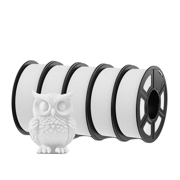 Hög hastighet PETG filament, 1,75 mm diameter, slät matt yta,HSPETG Vit 5rullar
