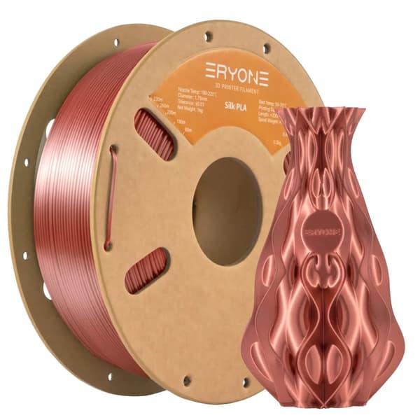 3D Filament, PLA Material, Utskriftstemperatur 195-215℃, Rekommenderad utskriftshastighet 30-60mm/s,Koppar