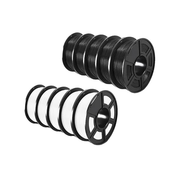 PETG-filament, 10 kg vikt, 1,75 mm diameter,PETG-5Svart 5Vit
