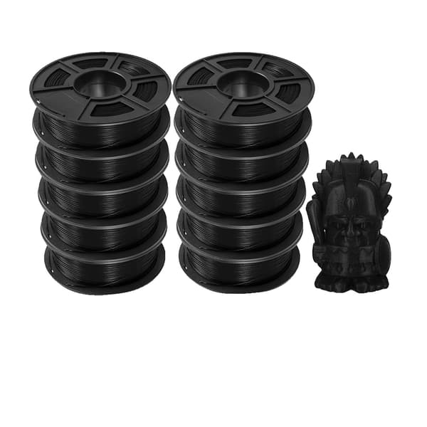 PETG filament, 10KG vægt, 1,75mm diameter,PETG-SORT-10kg