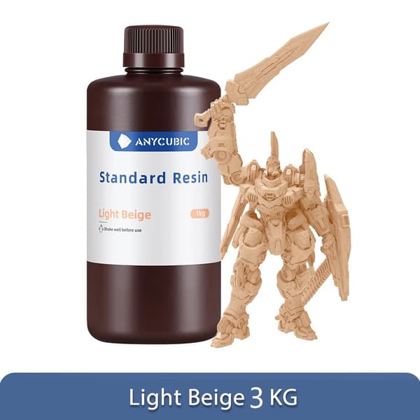 ANYCUBIC 3D-tulostusharts, vesipesu kirkas, UV-harts HD-harmaa,UV-hartsia beige 3kg