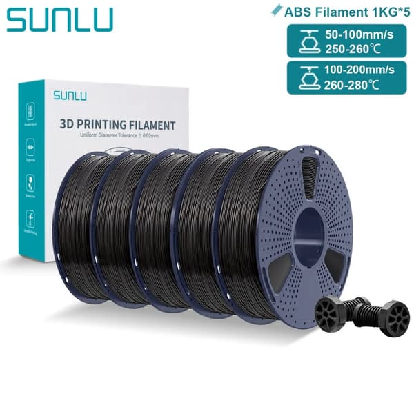 ABS Filamentti, 1,75 mm Halkaisija, Korkea Kestävyys, Kestävä Suorituskyky,5KG ABS Musta