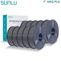 Miniatyrbild 2 av 2: PLA 3D Filament, 10 Rullar Nettovikt 1KG, 200-210°C Utskriftstemperatur,PLA 10 Grå