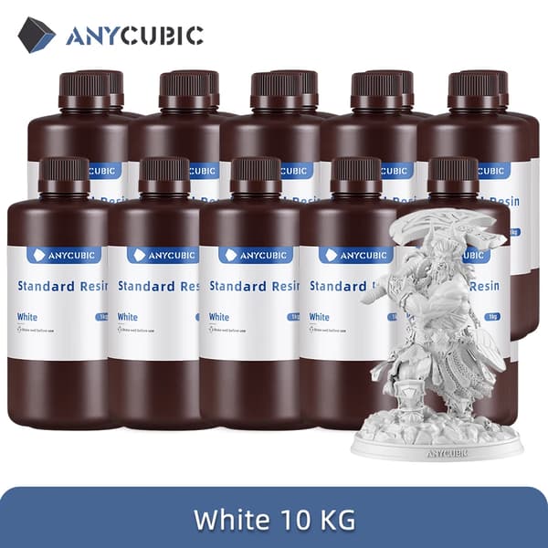 Anycubic 405nm UV-hartska, 10KG kapasiteetti, yhteensopiva LCD-tulostimien kanssa,10KG Valkoinen