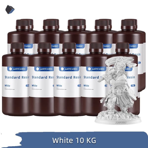 Anycubic 405nm UV-hartska, 10KG kapasiteetti, yhteensopiva LCD-tulostimien kanssa,10KG Valkoinen