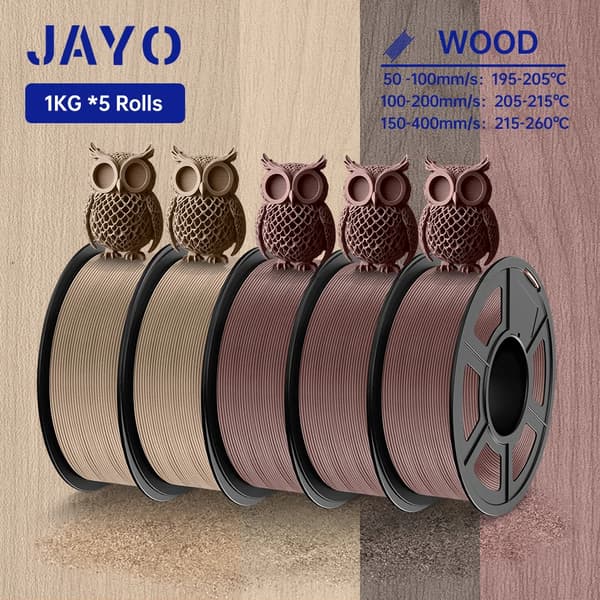 Wood PLA-filament, 1,75 mm diameter, 15% träfiber,Trä PLA Blandning-2