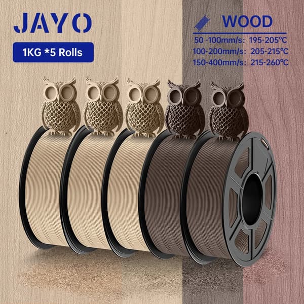Wood PLA-filament, 1,75 mm diameter, 15% träfiber,Trä PLA Blandning-4