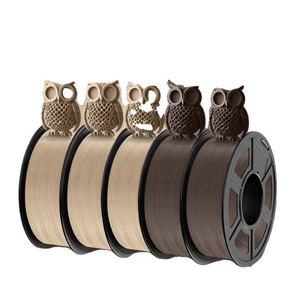 Wood PLA-filament, 1,75 mm diameter, 15% träfiber,Trä PLA Blandning-4