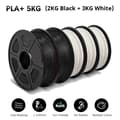 Miniatyrbild 2 av 2: PLA+ Filament, 1,75 mm Diameter, 100% Bubbel Fritt,PLA PLUS 2BK 3WT