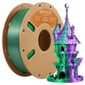 Miniatyrbild 1 av 2: Dual Color Silk PLA-filament, 1,75 mm diameter, 1 kg vikt,Lila och grön