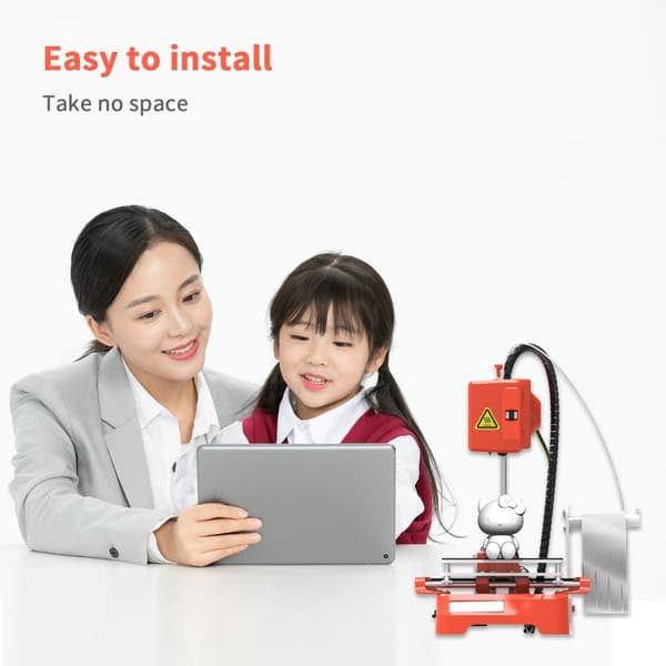 K7 Desktop Mini 3D-printer, kompakt størrelse 100*100*100mm, nem softwarekompatibilitet, præcis FDM-teknologi