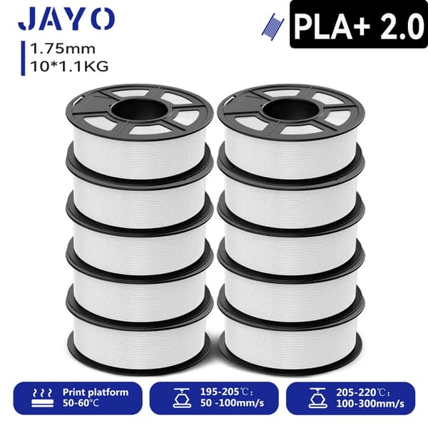 PLA Plus 3D Filament, 1,75 mm Diameter, 330 m Längd,10WT
